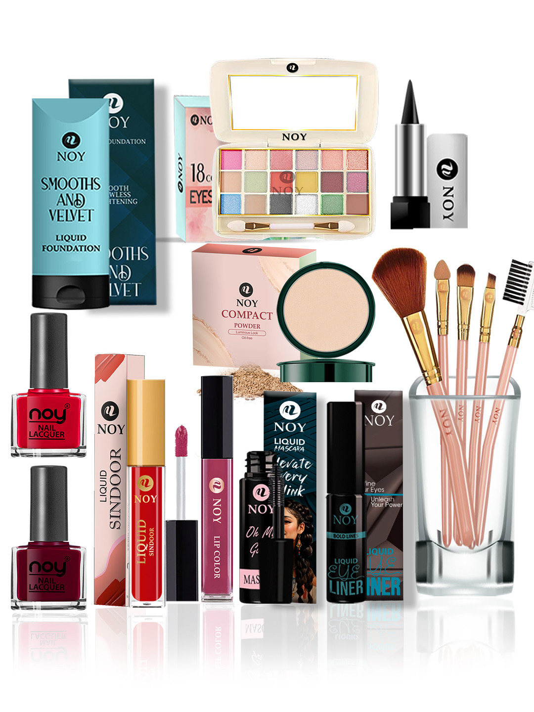 NOY 15 Pcs Captivate Makeup Combo - Irresistible Duo For Captivating Looks - Combo No 426