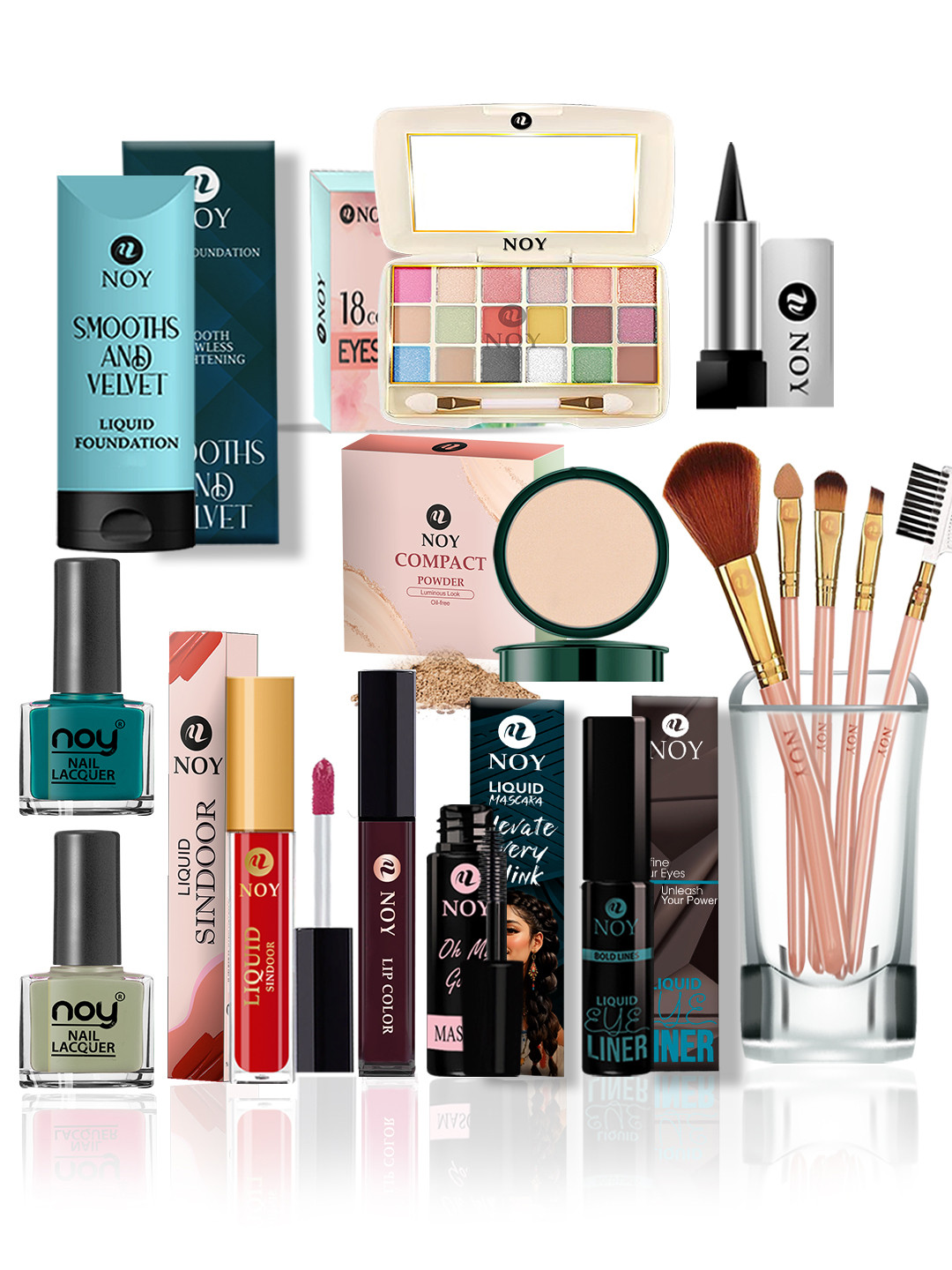 NOY Set Of 15 Natural Glow Makeup Kit Combo - #361