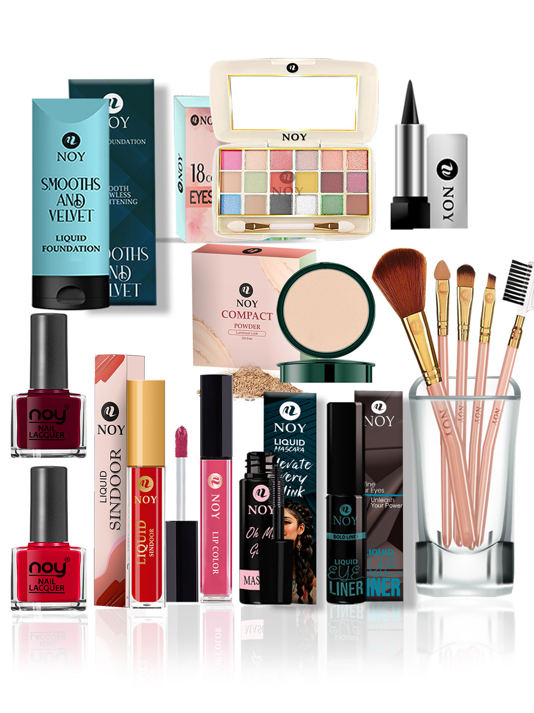 NOY Set Of 15 Natural Glow Makeup Kit Combo - #422