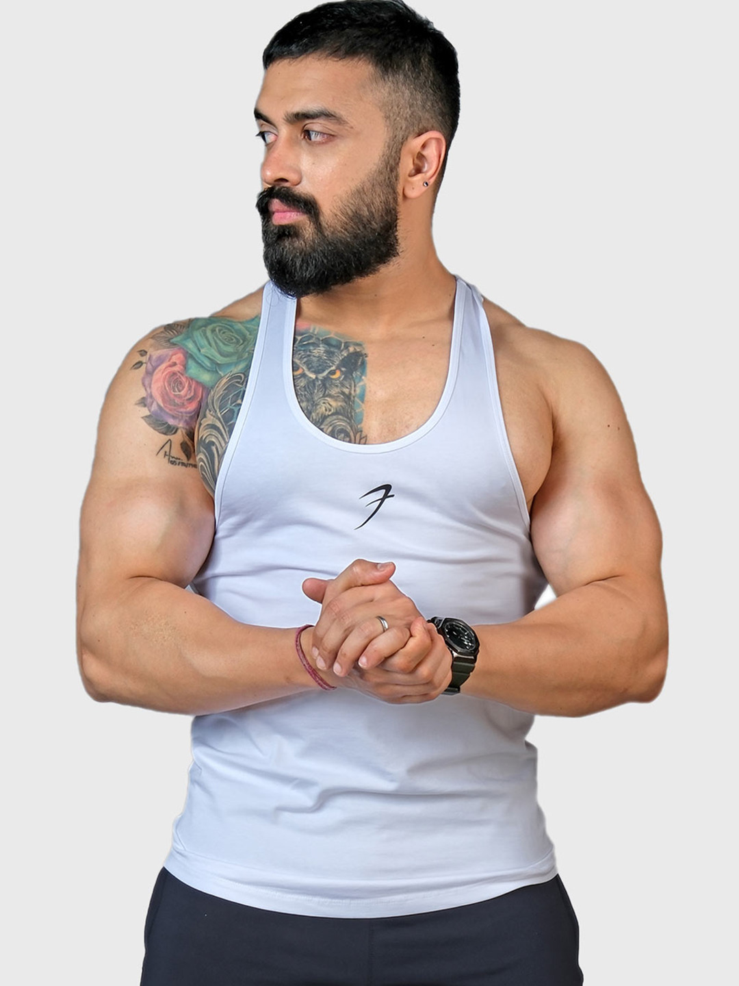 FUAARK Round Neck Cotton Sports & Gym Vests