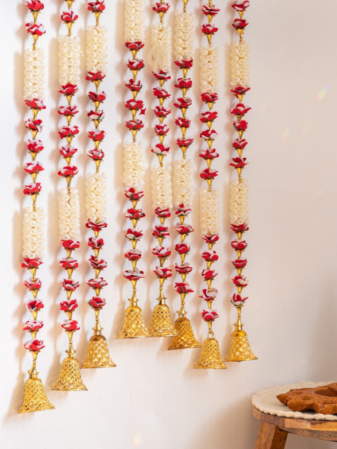 BS AMOR Artificial flower Toran Plastic Floral Matte Hall 5Pcs Wall Hangings-33.6In