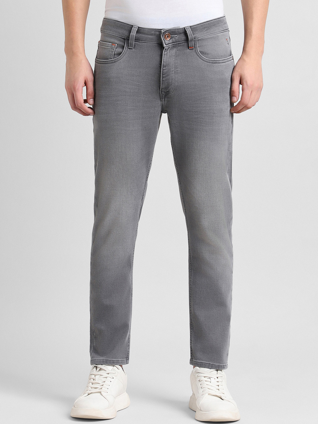 SIMON CARTER LONDON Men Heavy Fade Clean Look Stretchable Jeans