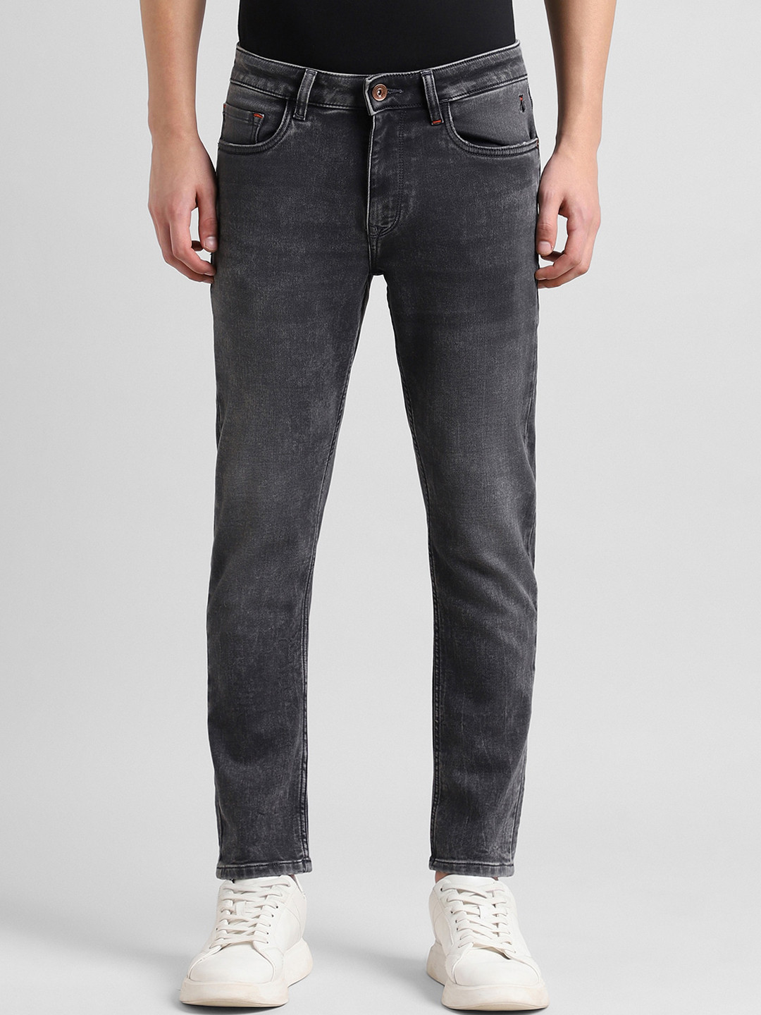 SIMON CARTER LONDON Men Heavy Fade Clean Look Stretchable Jeans