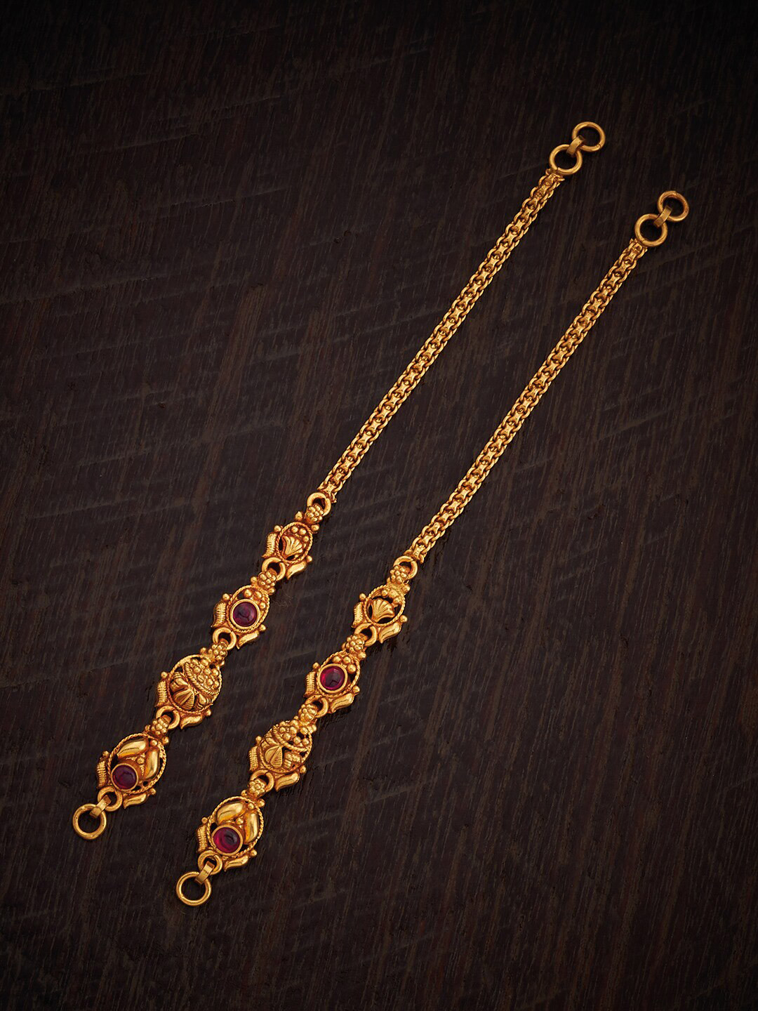 Kushal's Fashion Jewellery Embellished Bridal Pure Silver Gold-Plated Contemporary Matil