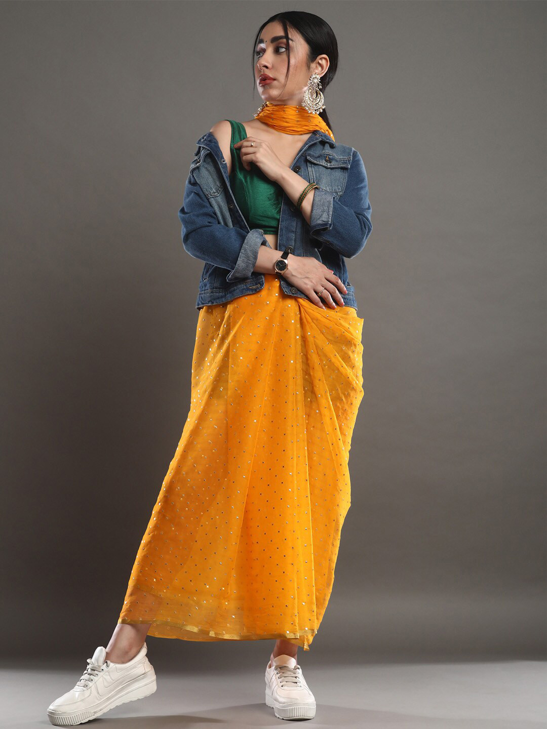 Mitera Embellished Embellished Detail Saree