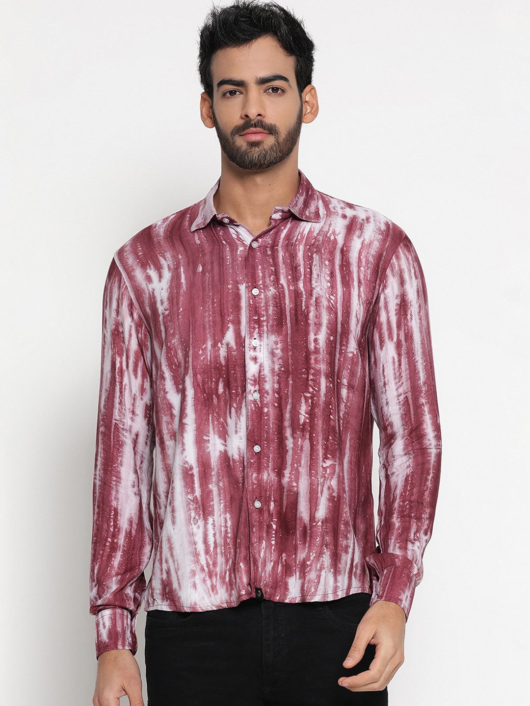 JAVINISHKA Relaxed Tie & Dyed Casual Shirt