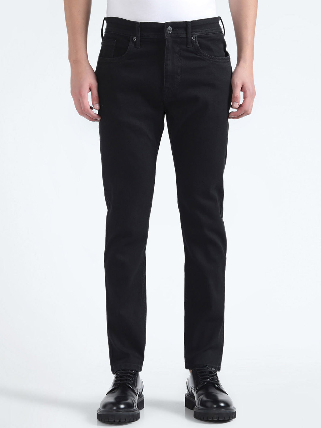 Flying Machine Men Tapered Fit Mid-Rise Stretchable Jeans