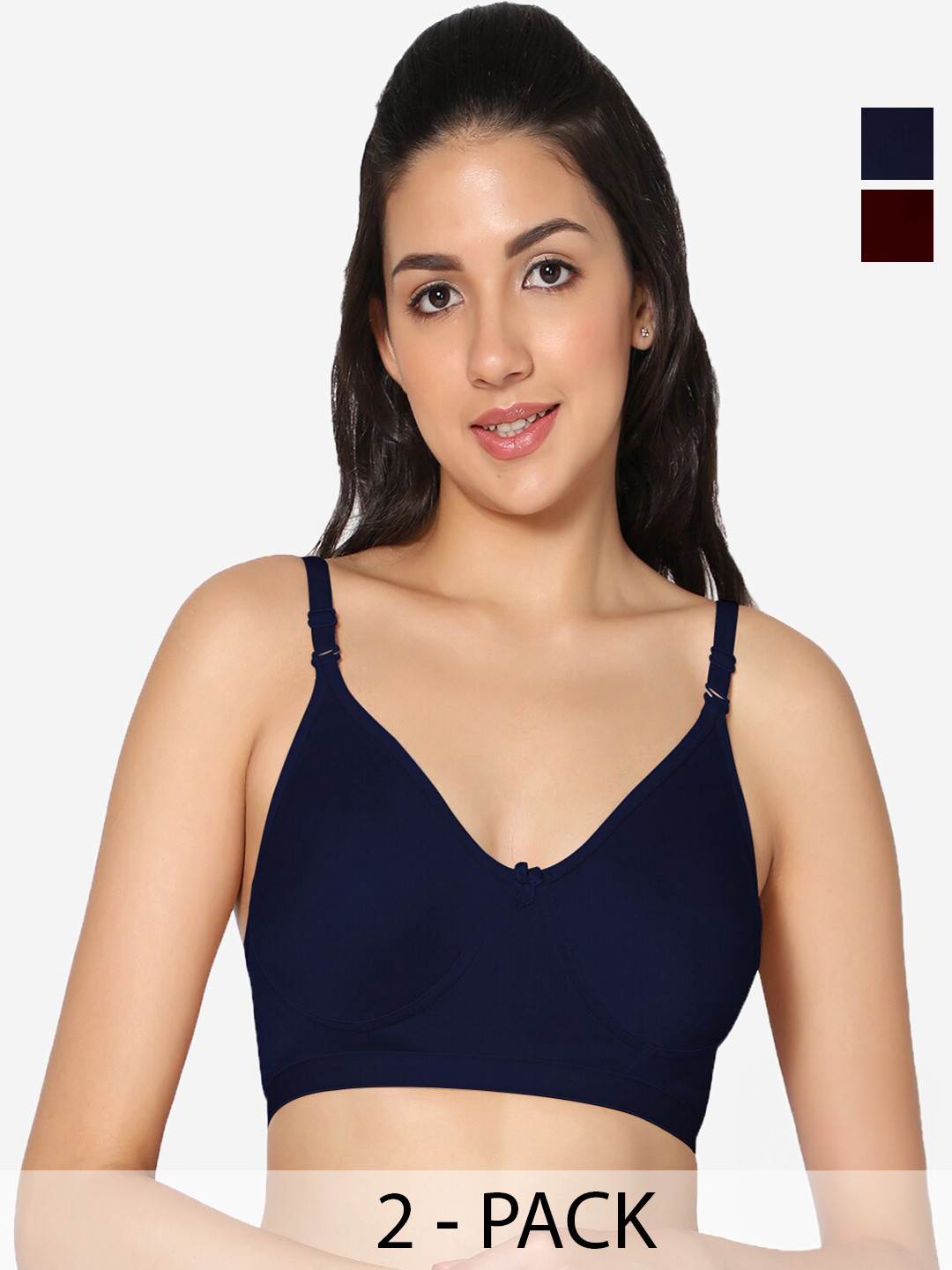 In Care Pack Of 2 Full Coverage Non-Wired All Day Comfort Cotton Bra