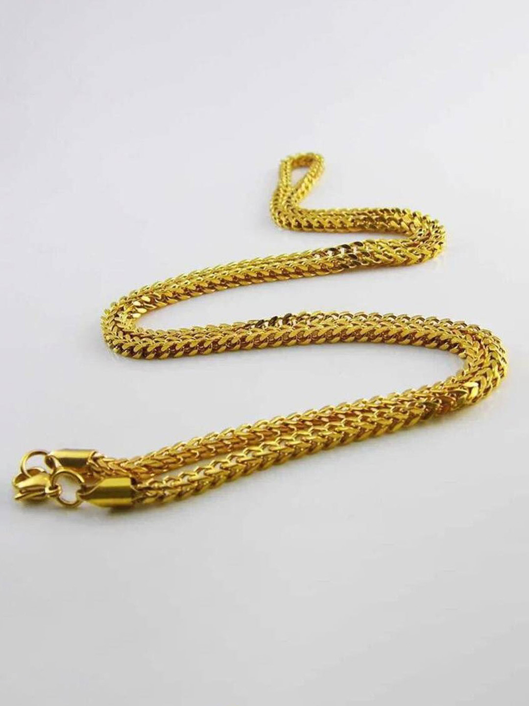 VIEN Unisex Gold Plated Stainless Steel Chain