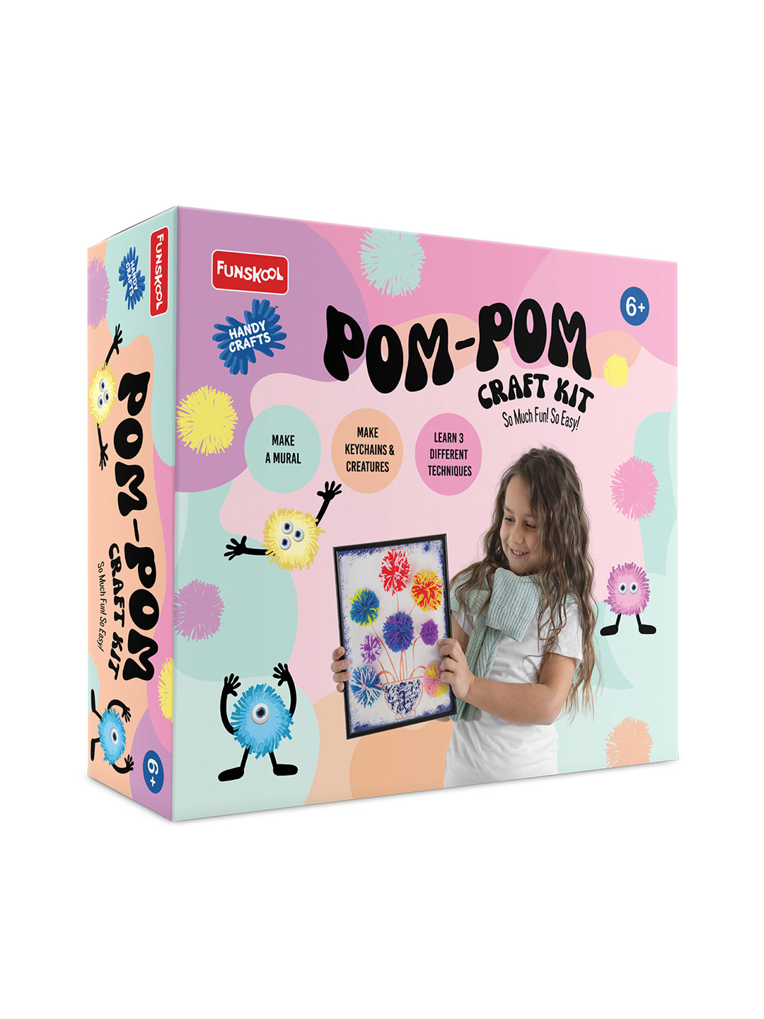 Handycrafts Kids POM POM DIY Craft Kit For Age 6+