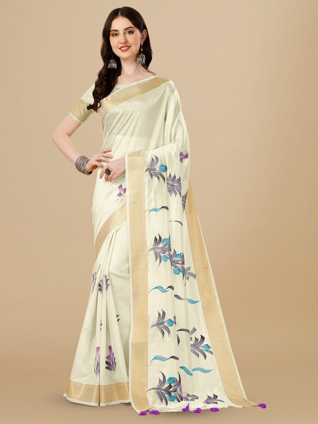 Kasak Hand Painted Zari Saree