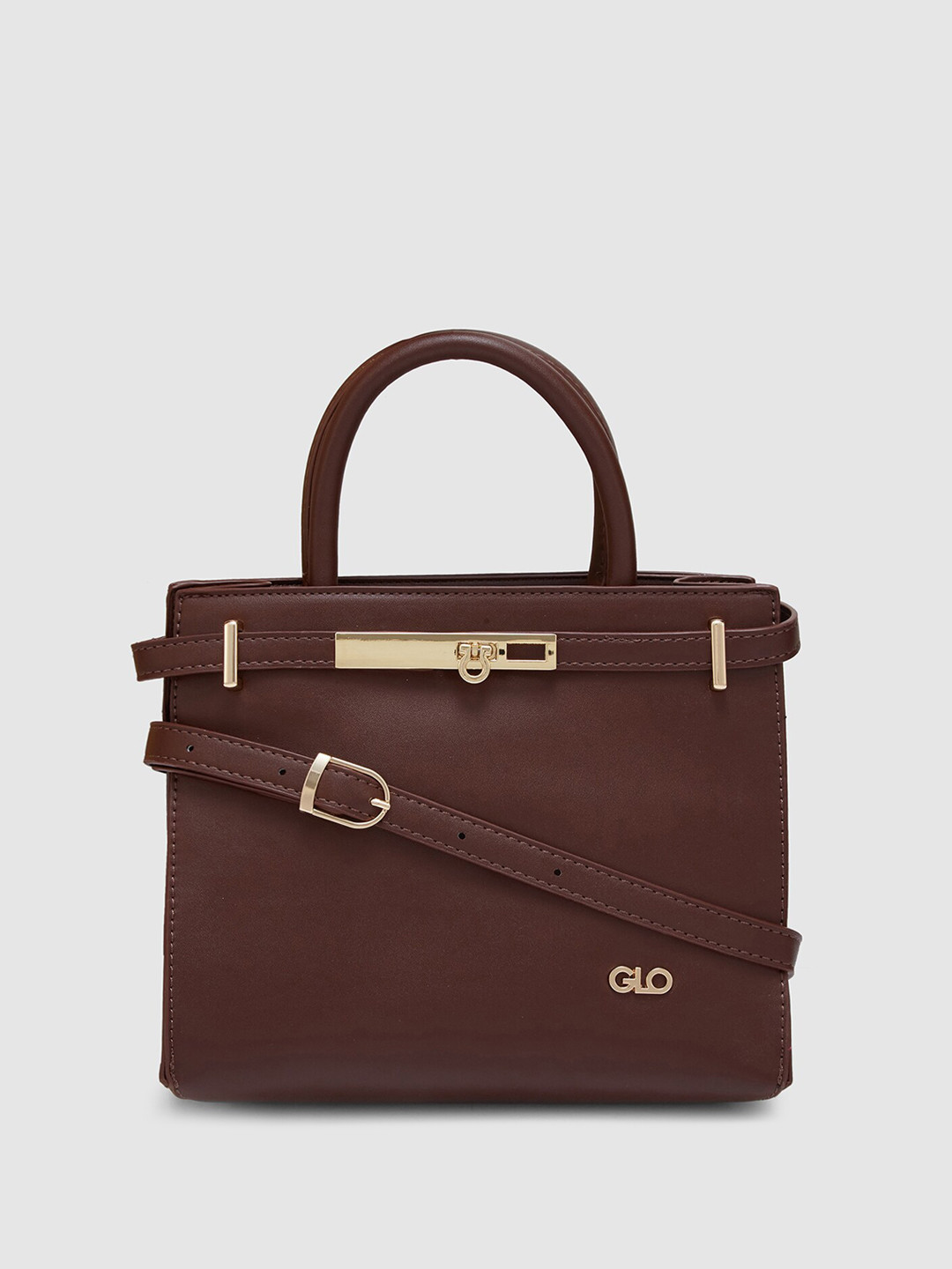 Globus Women Dark Brown Solid Casual Handheld Bag