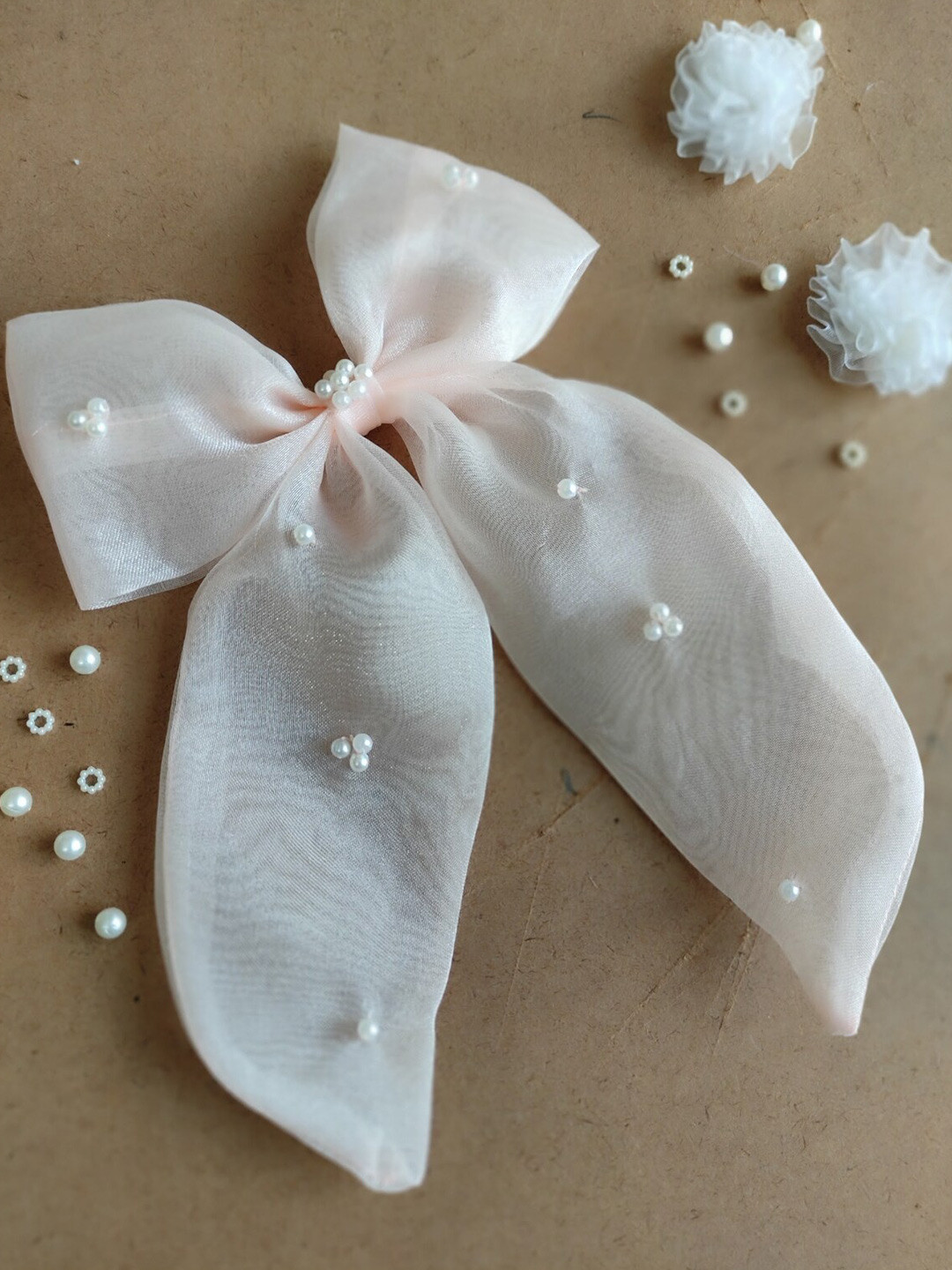 Choko Girls Beaded Bow Alligator Hair Clip
