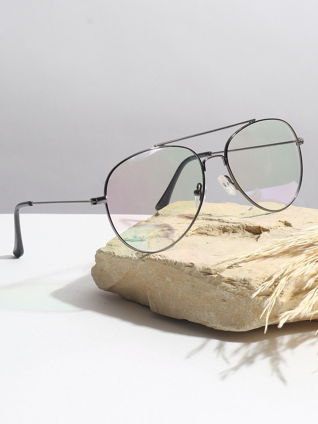 GARTH Unisex Aviator Sunglasses with UV Protected Lens GRT_BC_AVI-IMP_BLK