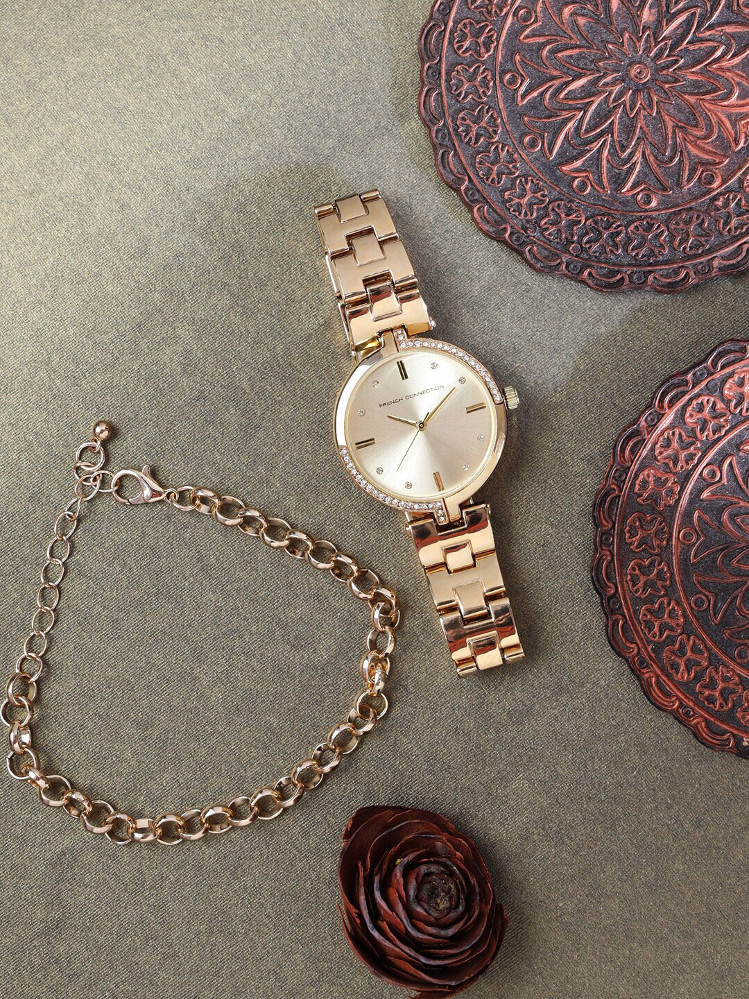 French Connection Women Watch Gift Set FCW04GM