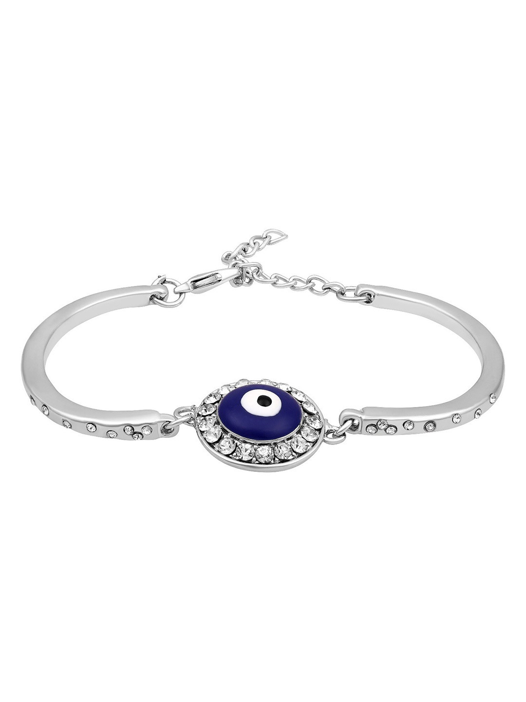 Mahi Meenakari Enamel Evil Eye Adjustable Bracelet