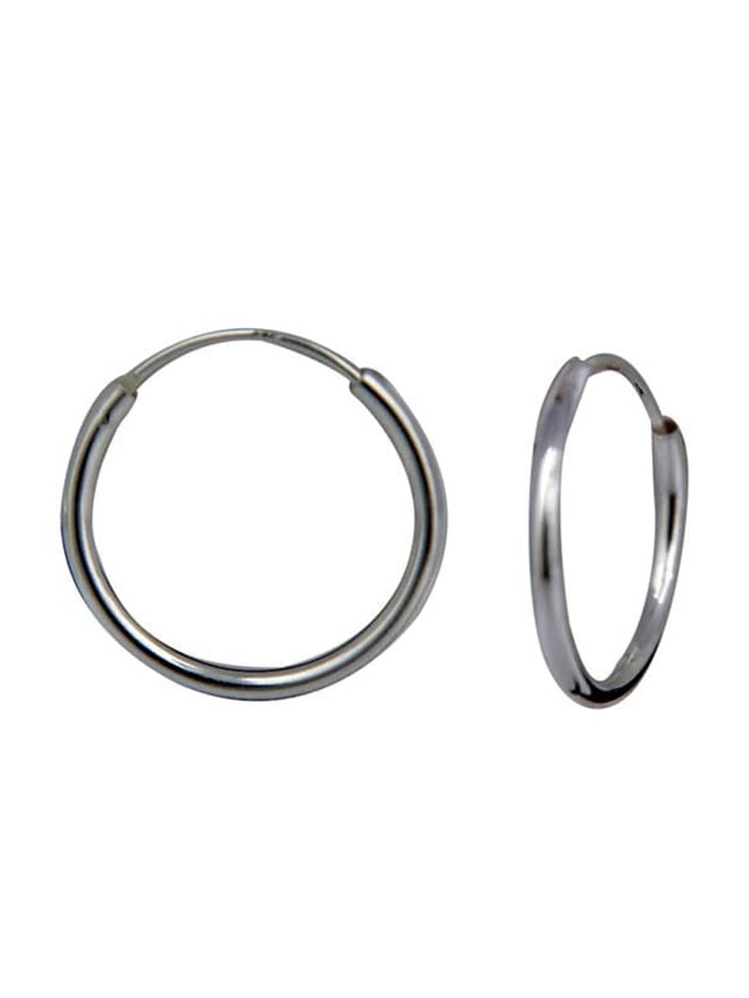Abhooshan 92.5 Sterling Silver Contemporary Hoop Earrings