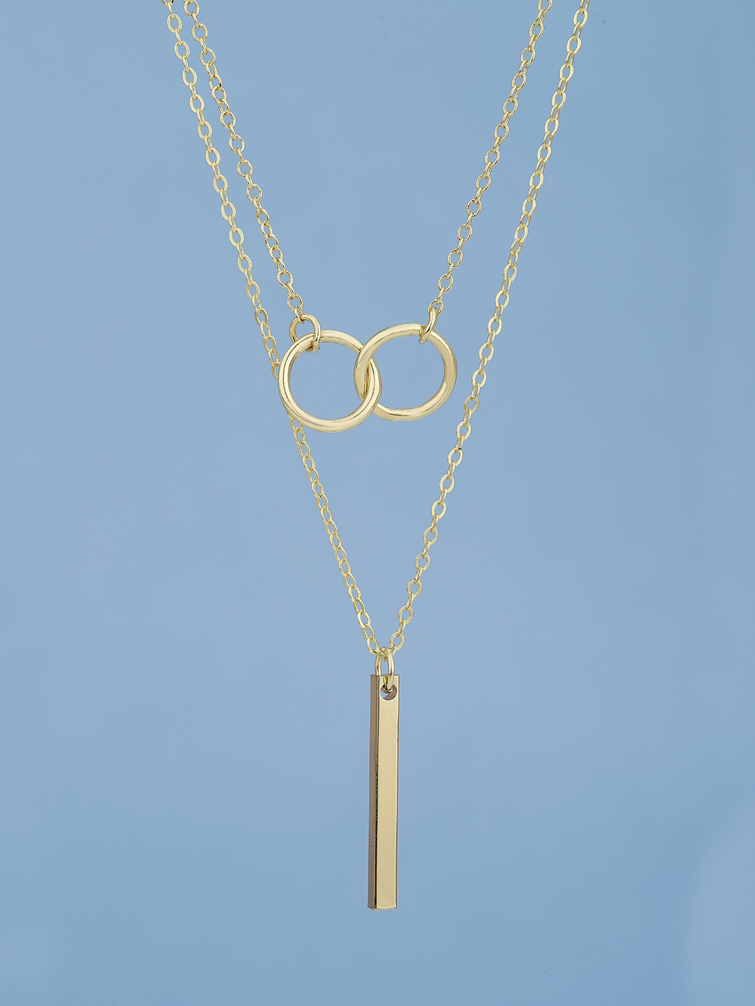 Carlton London Women Gold-Plated Double Chain Necklace