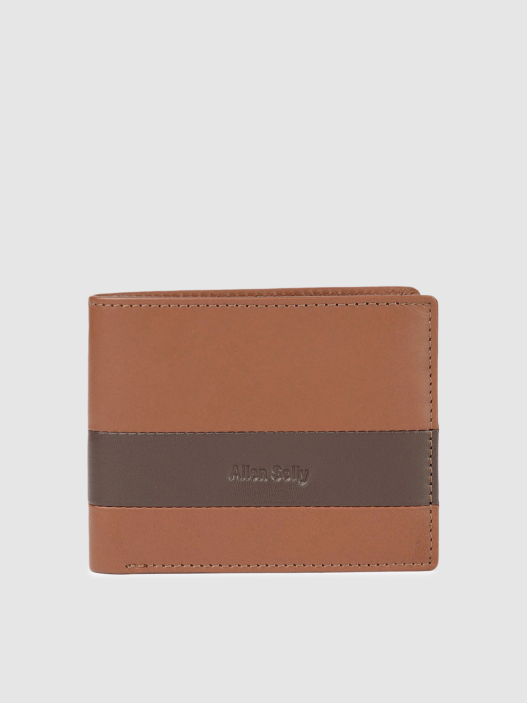 Allen Solly Men Striped Leather Two Fold Wallet