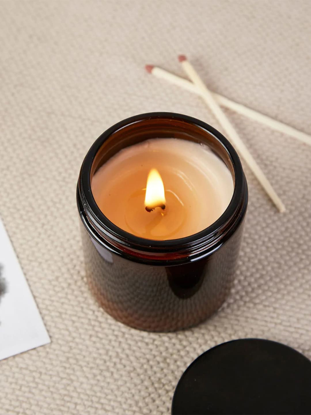 Aromatic Fables Diwali Gifting Scented 1 Wick Rose Solid Geometric Jar Candles