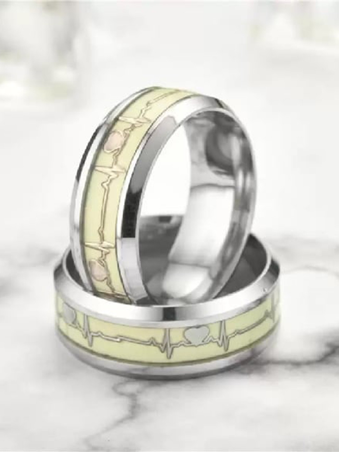 VIEN Silver-Plated Stainless Steel Flexible Finger Ring