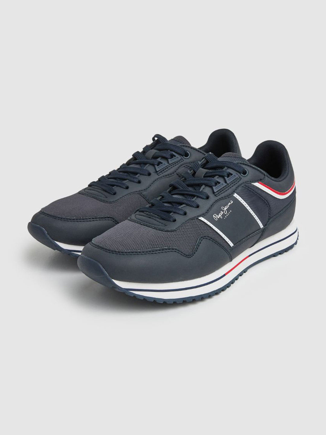 Pepe Jeans Men Tour Club Textured Lace-Up Sneakers