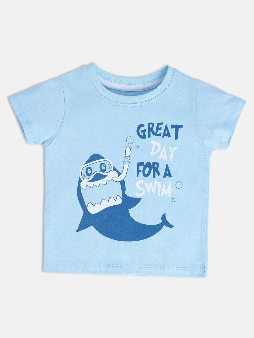 MINI KLUB Infants Boys Graphic Printed Round Neck Short Sleeves Cotton T-shirt