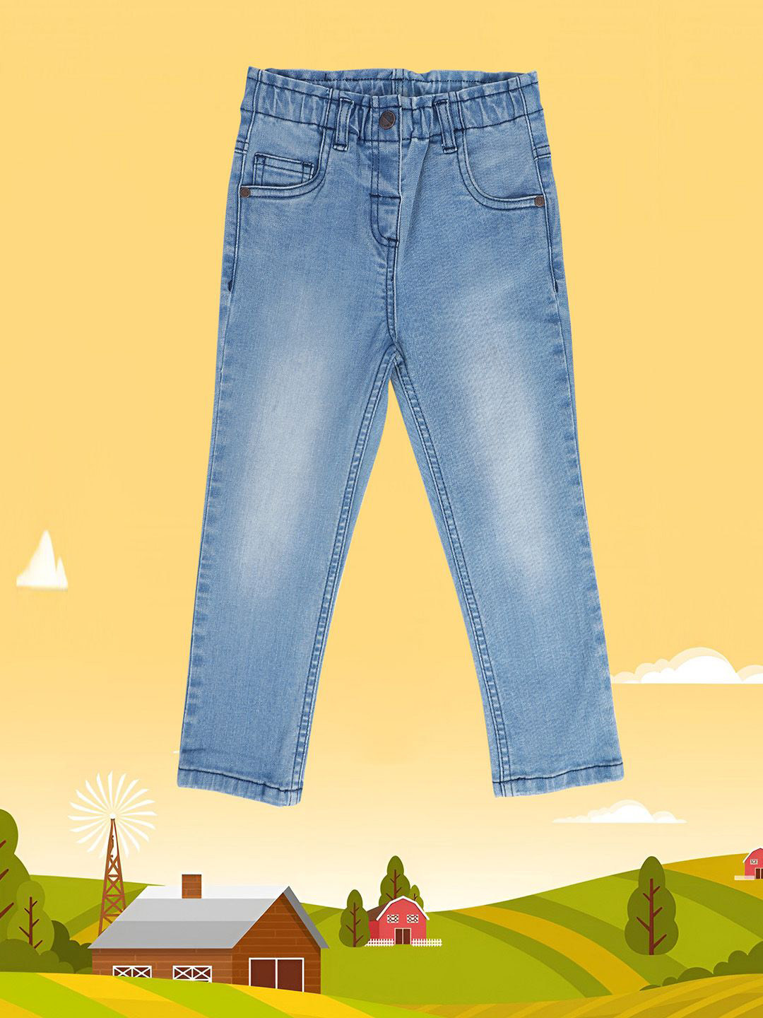 MINI KLUB Girls Clean Look Light Fade Stretchable Jeans