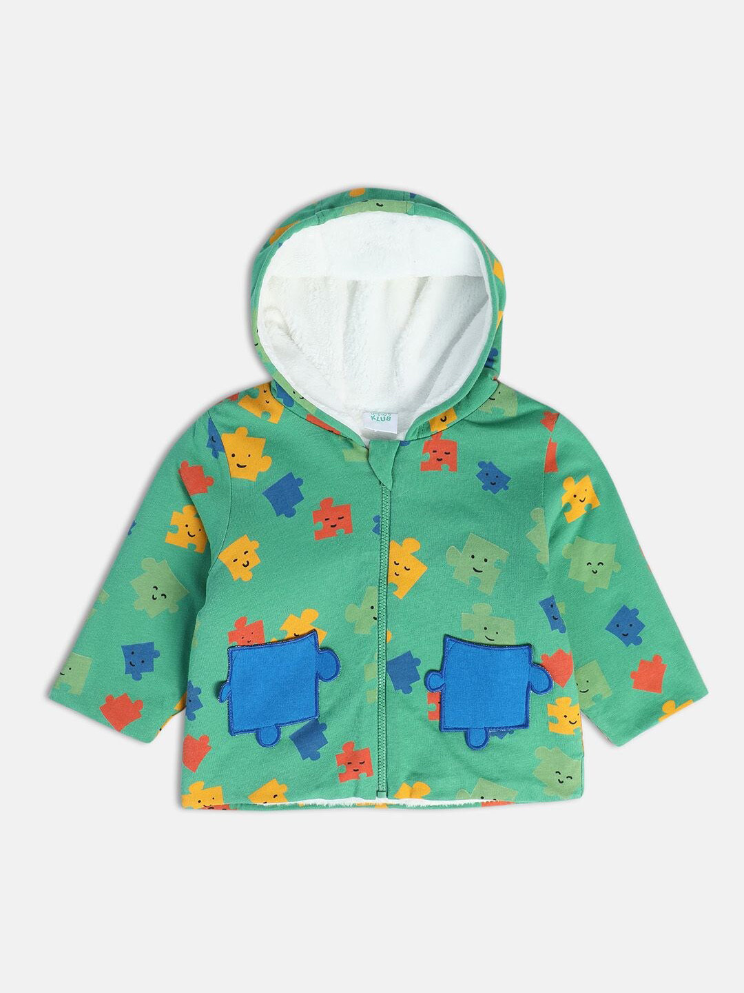 MINI KLUB Boys Graphic Printed Lightweight Crop Pure Cotton Tailored Jacket