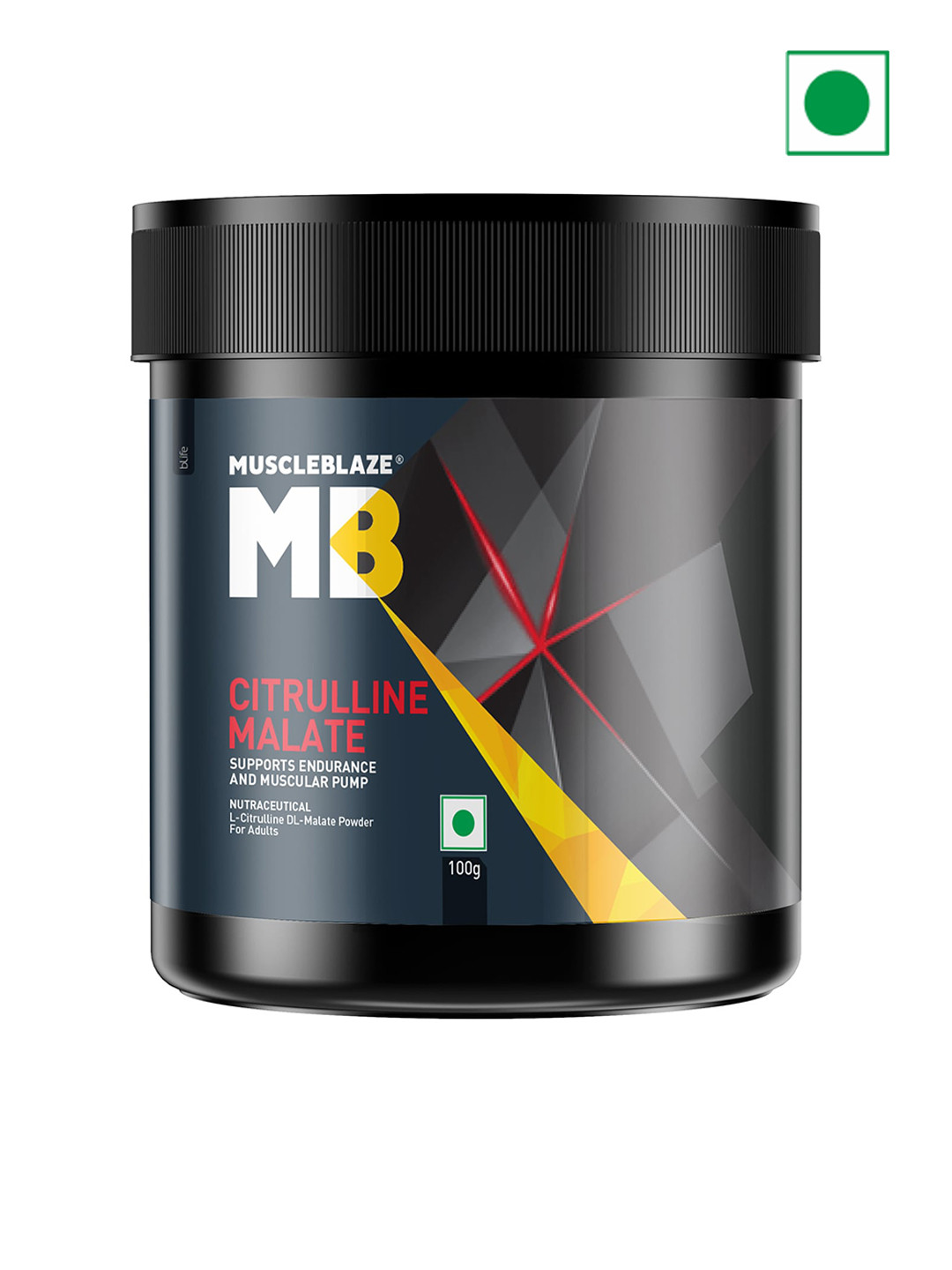 MuscleBlaze Citrulline Malate, Supports Endurance & Muscle Pump (Unflavoured, 100 gms)