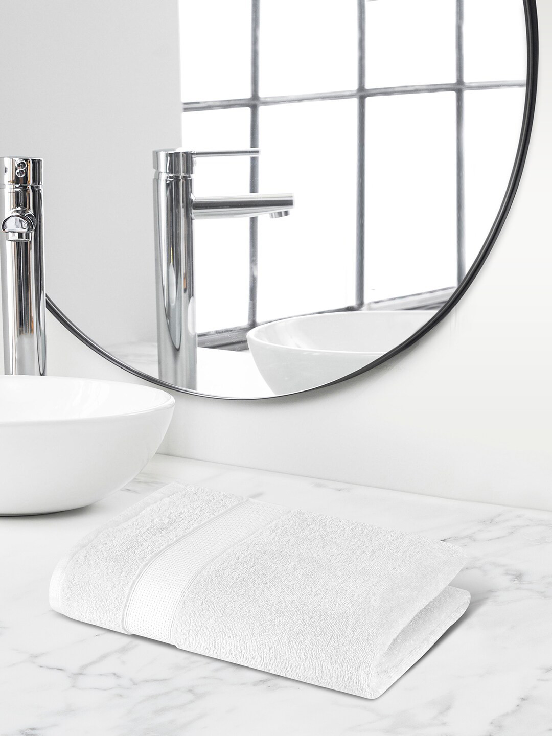 Himeya White 480 GSM Reversible Bath Towel