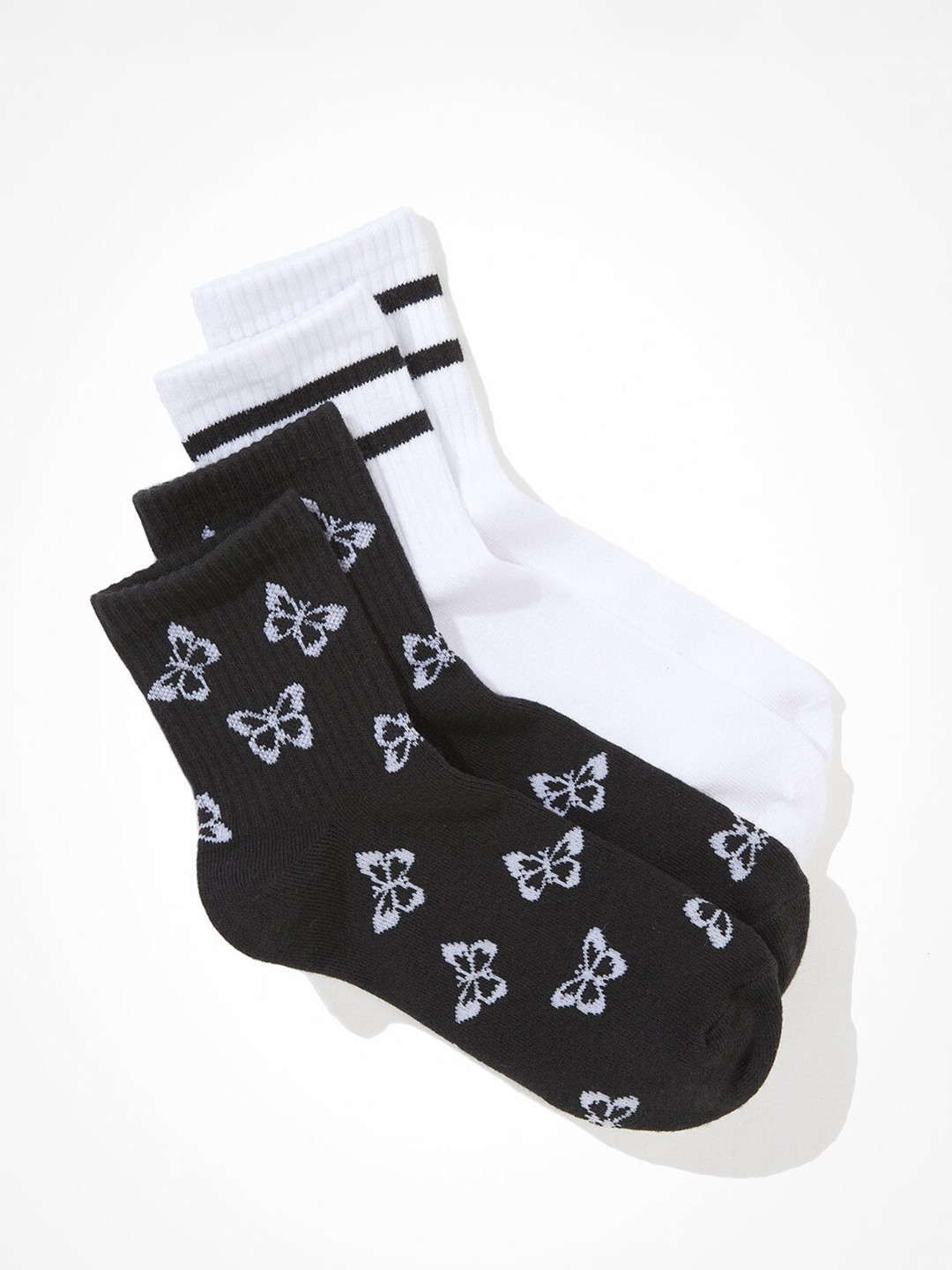 AMERICAN EAGLE OUTFITTERS Women Pack Of 2 Above Ankle-Length Pure Cotton Socks