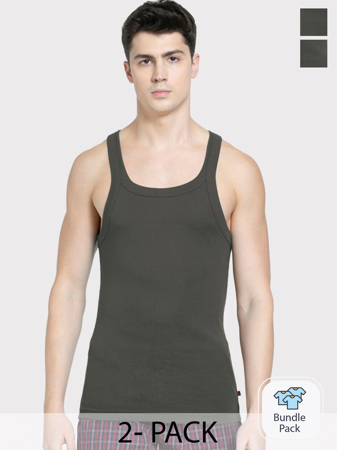 Jockey Pack Of 2 Cotton Gym Vest 17379668
