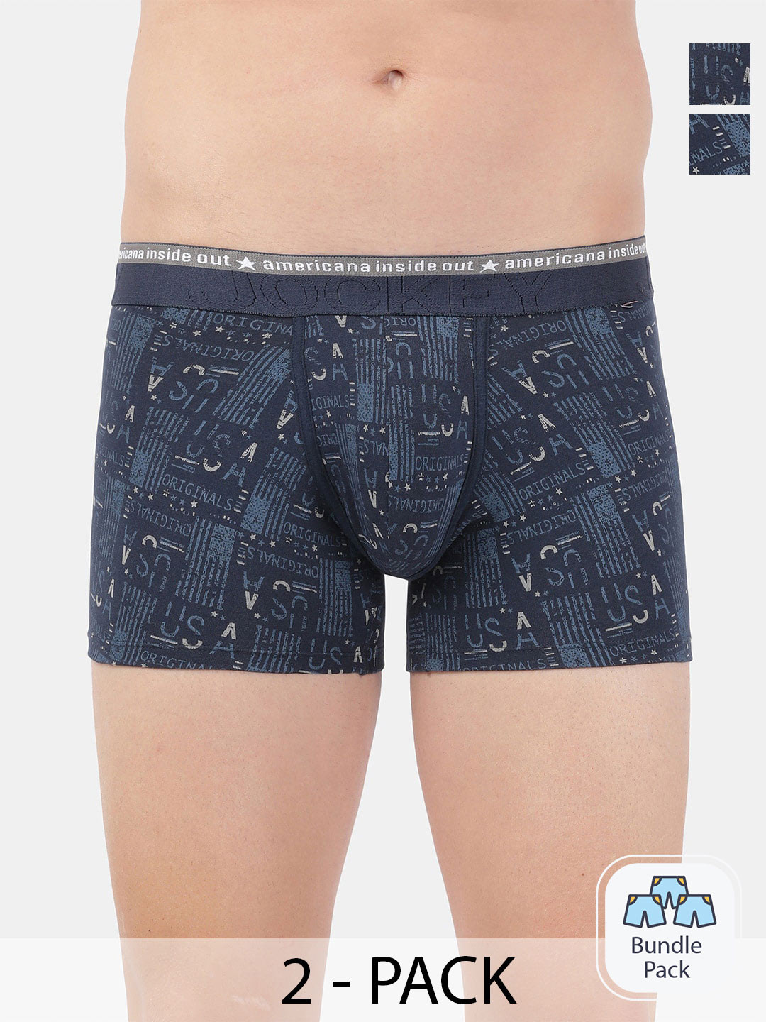Jockey Men Pack Of 2 Printed Trunks 19250356