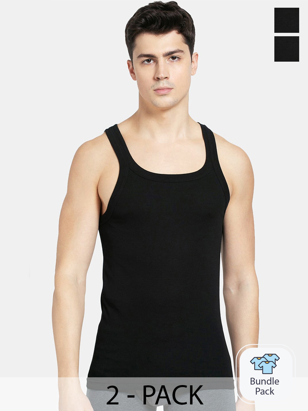 Jockey Pack Of 2 Cotton Scoop Neck Undershirt Vests 21477718