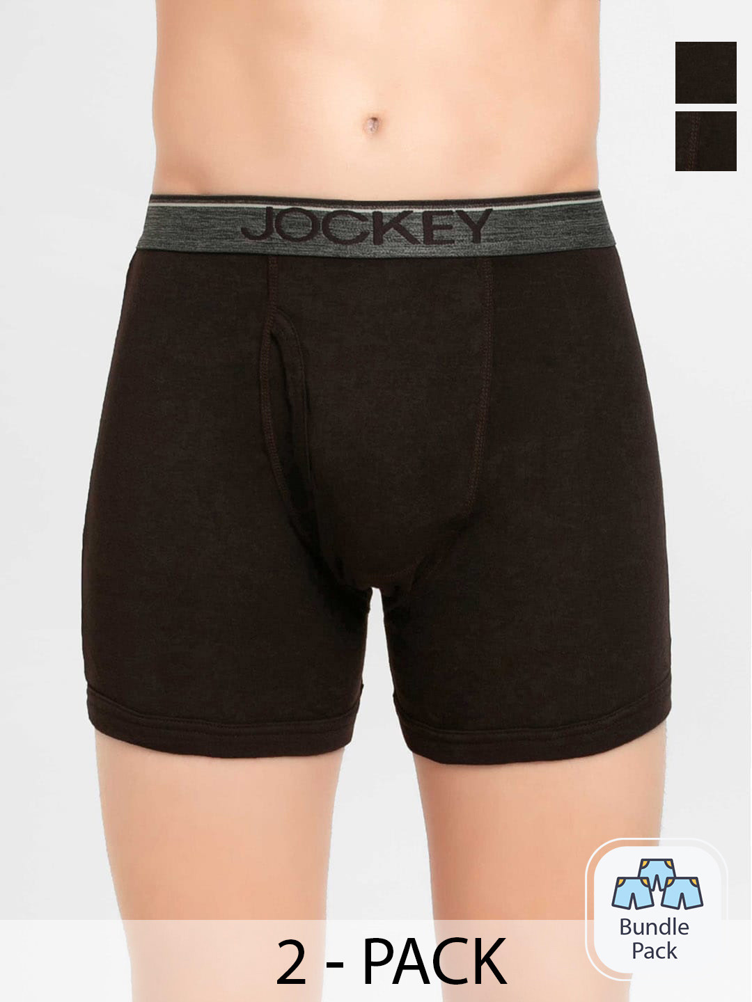 Jockey Men Pack Of 2 Mid Rise Cotton Trunk-11863514