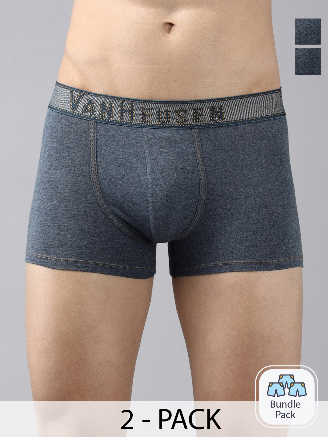 Van Heusen Men Pack Of 2 Mid Rise Trunk-16696166