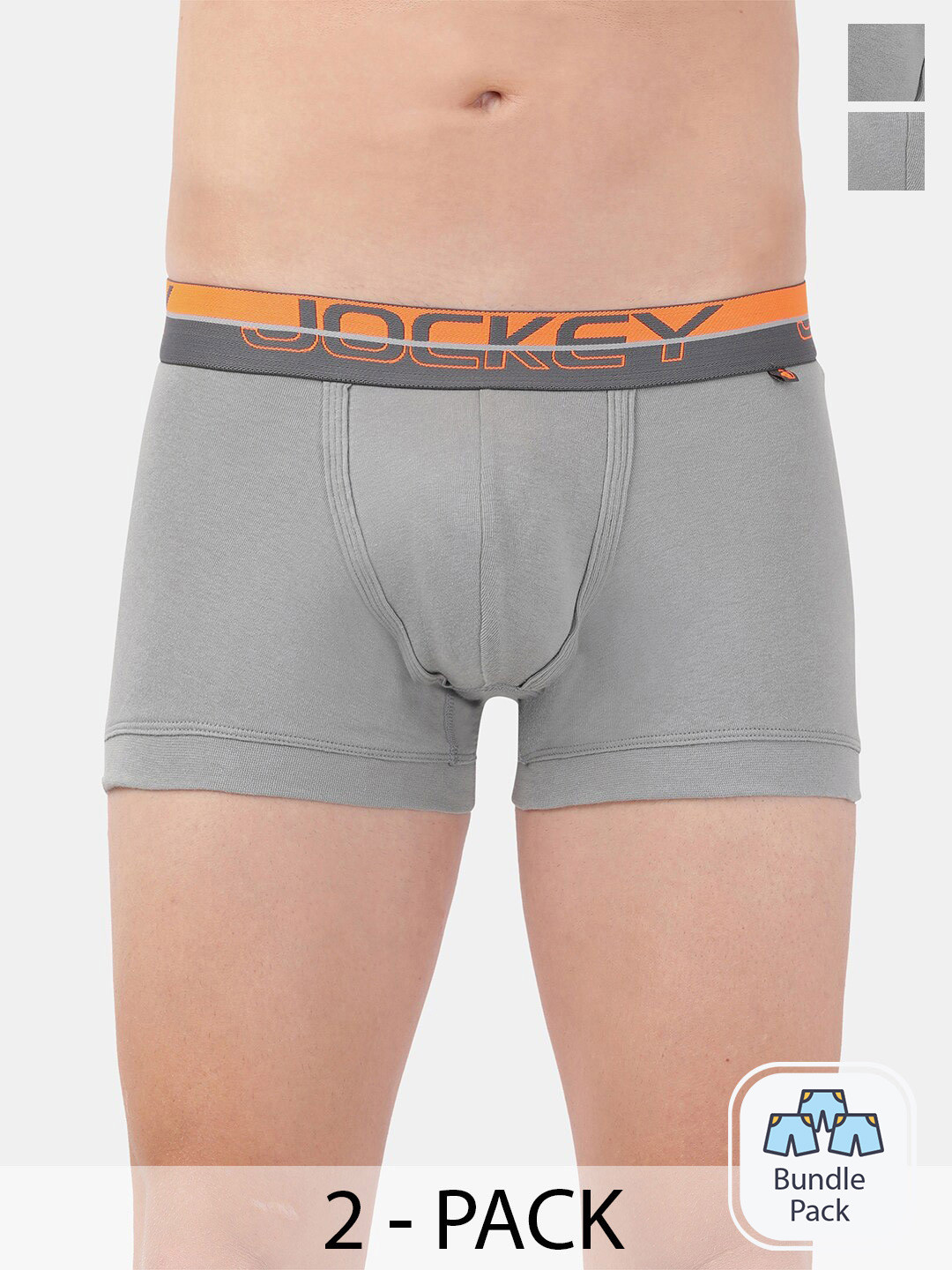 Jockey Men Pack Of 2 Cotton Outer Elastic Trunk 21089086-2
