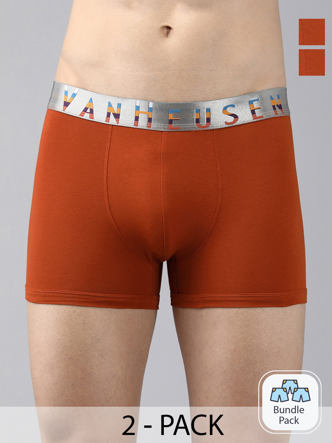 Van Heusen Men Pack Of 2 Outer Elastic Cotton Trunk 16696168-2