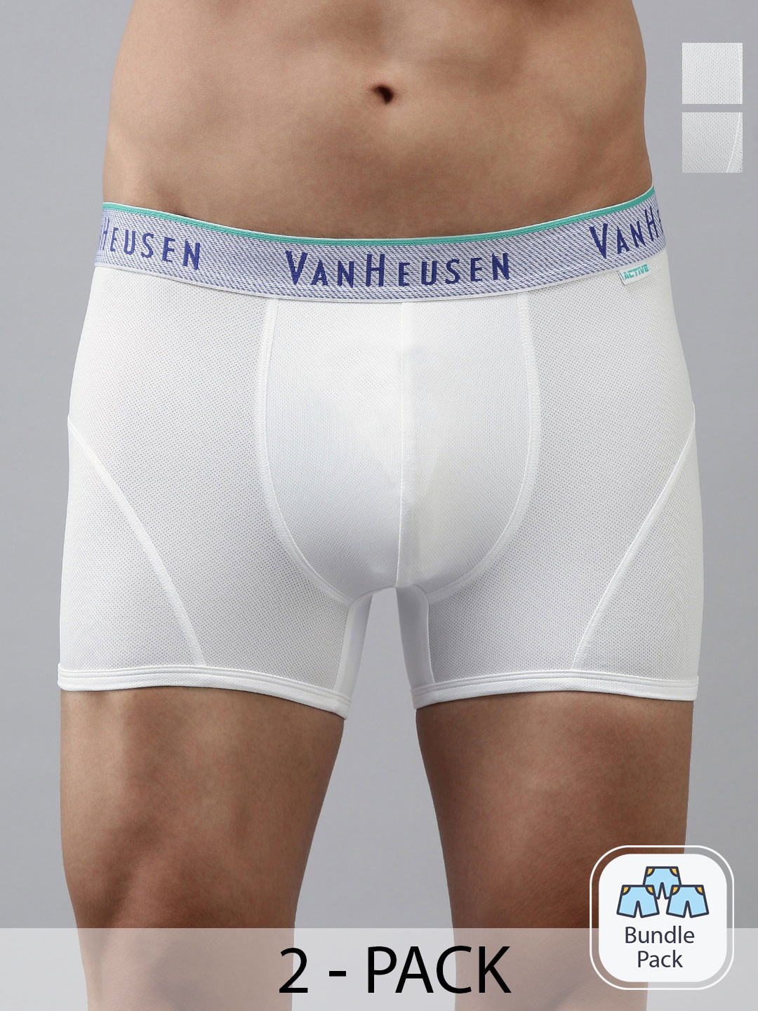 Van Heusen Men Pack Of 2 Outer Elastic Cotton Trunk 16696068-2