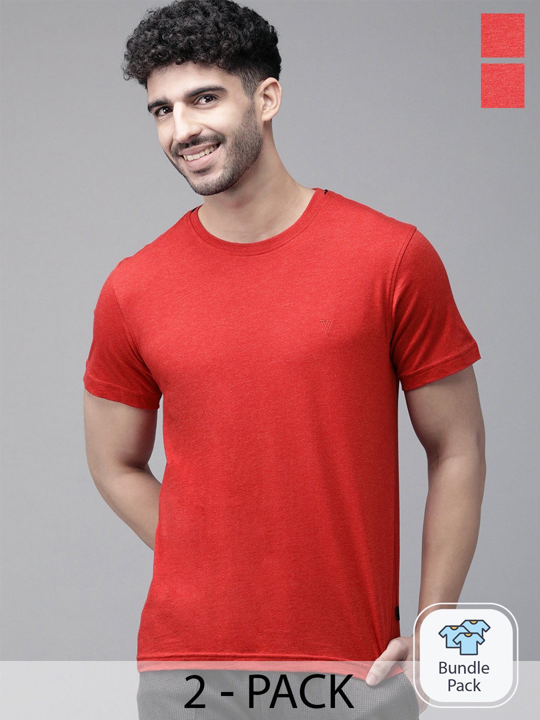 Van Heusen Pack Of 2 Short Sleeves Cotton Lounge Tshirts