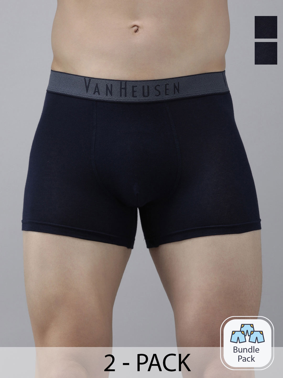 Van Heusen Men Pack Of 2 Outer Elastic Cotton Trunk 16696038-2