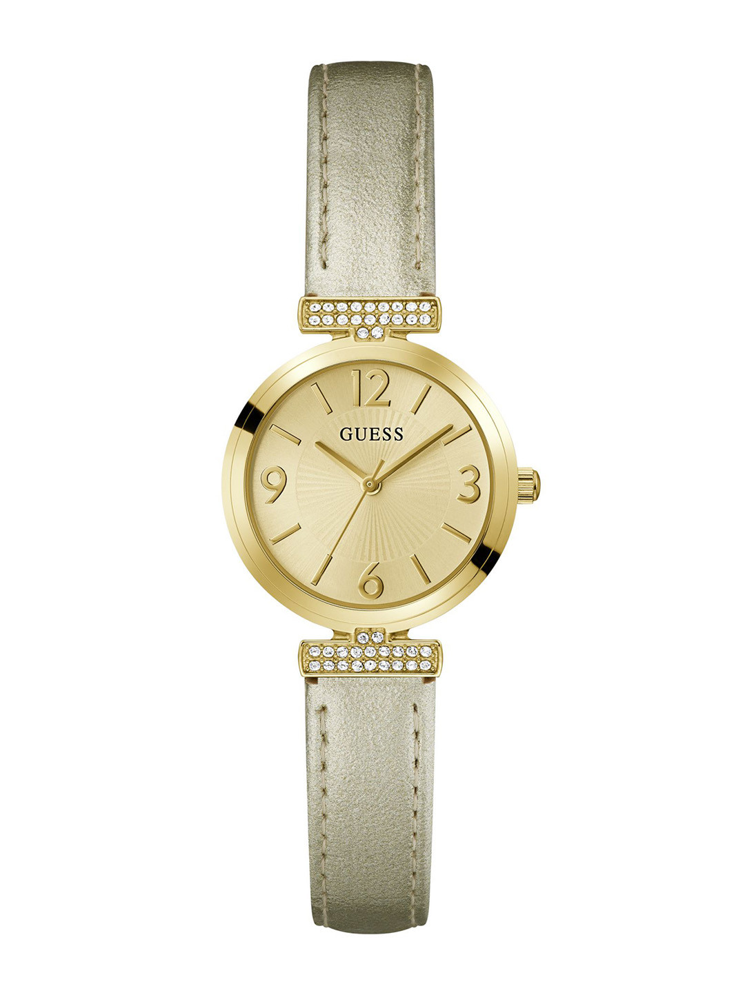 GUESS Women Toned Leather Straps Analogue Watch GW0614L2