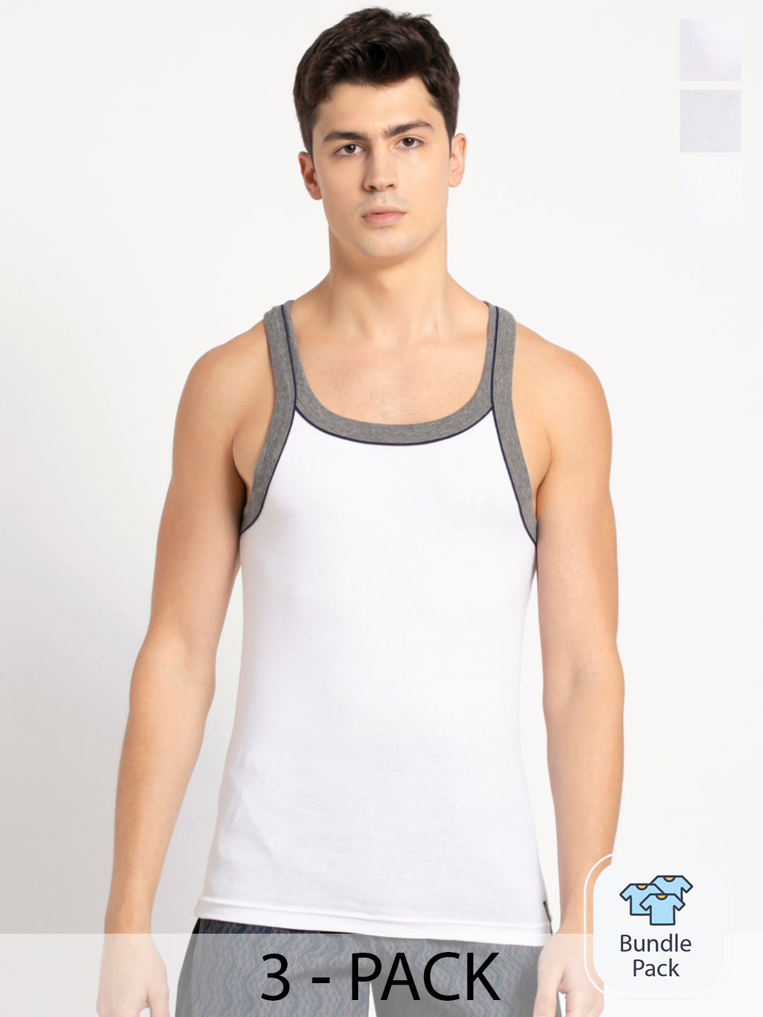 Jockey Pack Of 3 Cotton Innerwear Vests