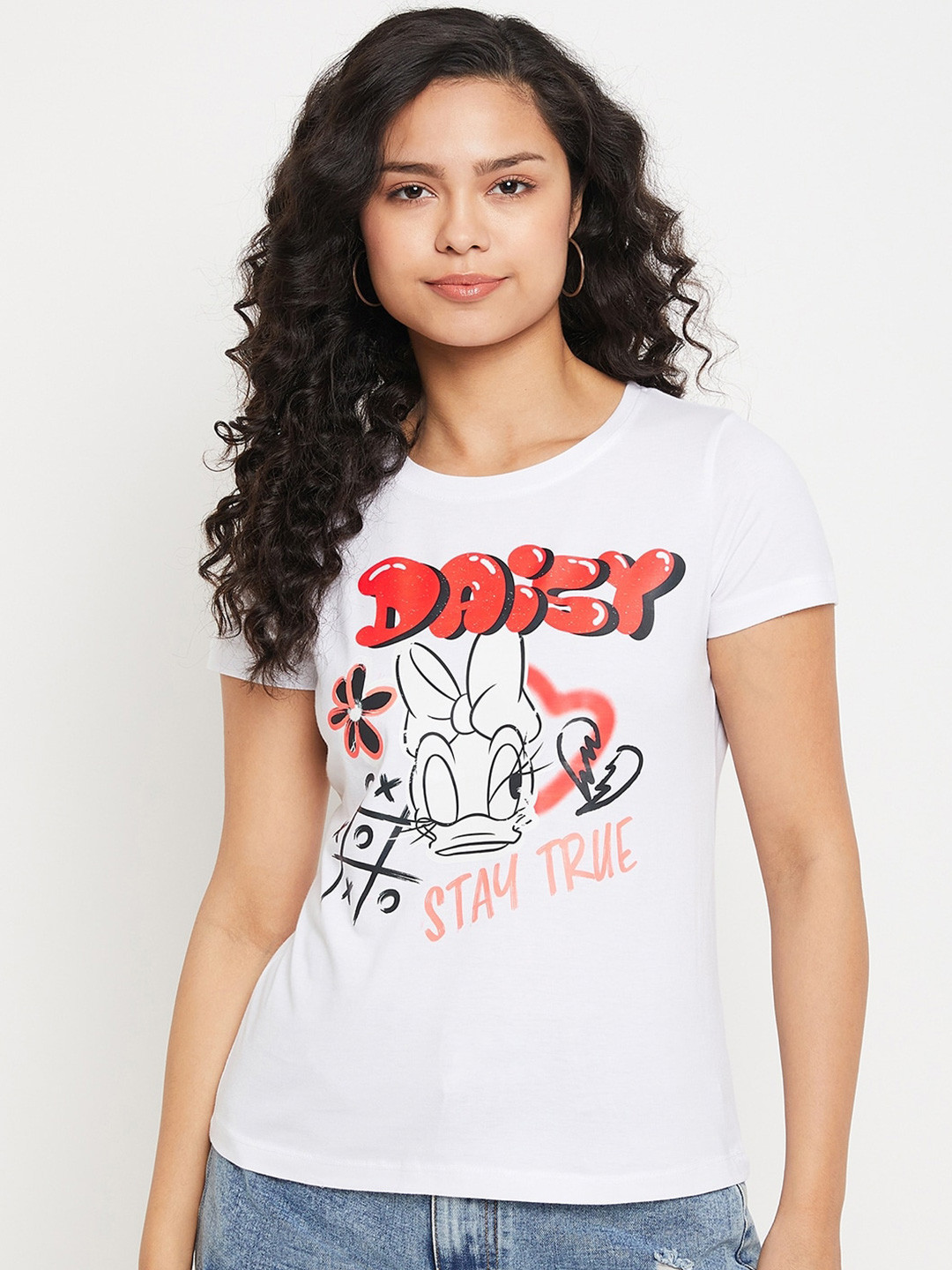 Wear Your Mind Daisy Duck Printed Pure Cotton T-shirt