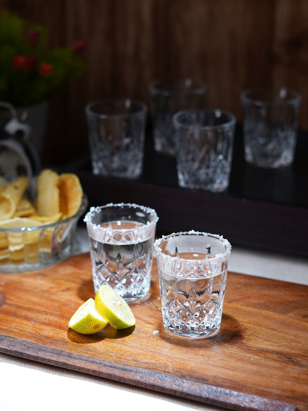 ceradeco 6 Pcs Transparent Shot Glass 50 ml Ecah