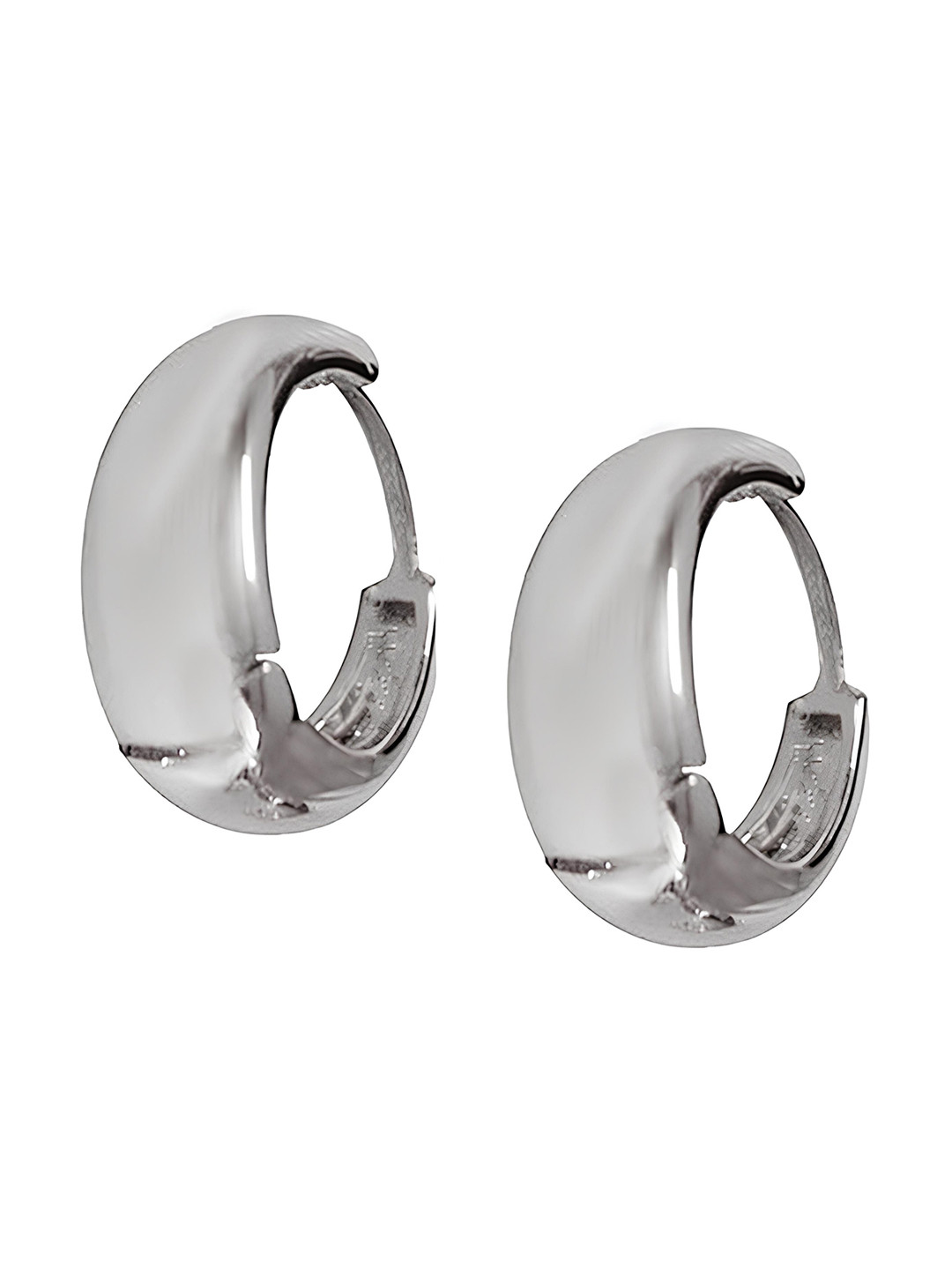 KARISHMA KREATIONS Silver-Plated Contemporary Hoop Earrings