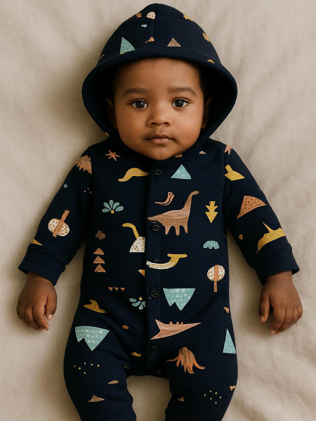 MeeMee Baby Printed Bonded Cotton Romper Suits