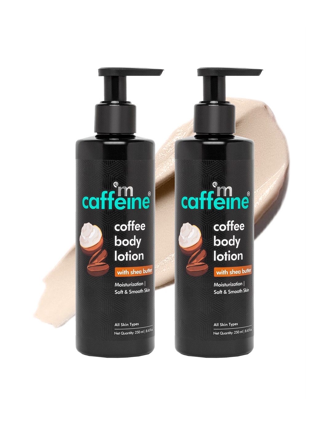 MCaffeine Set of 2 Coffee Body Lotion with Shea Butter - 250 ml each