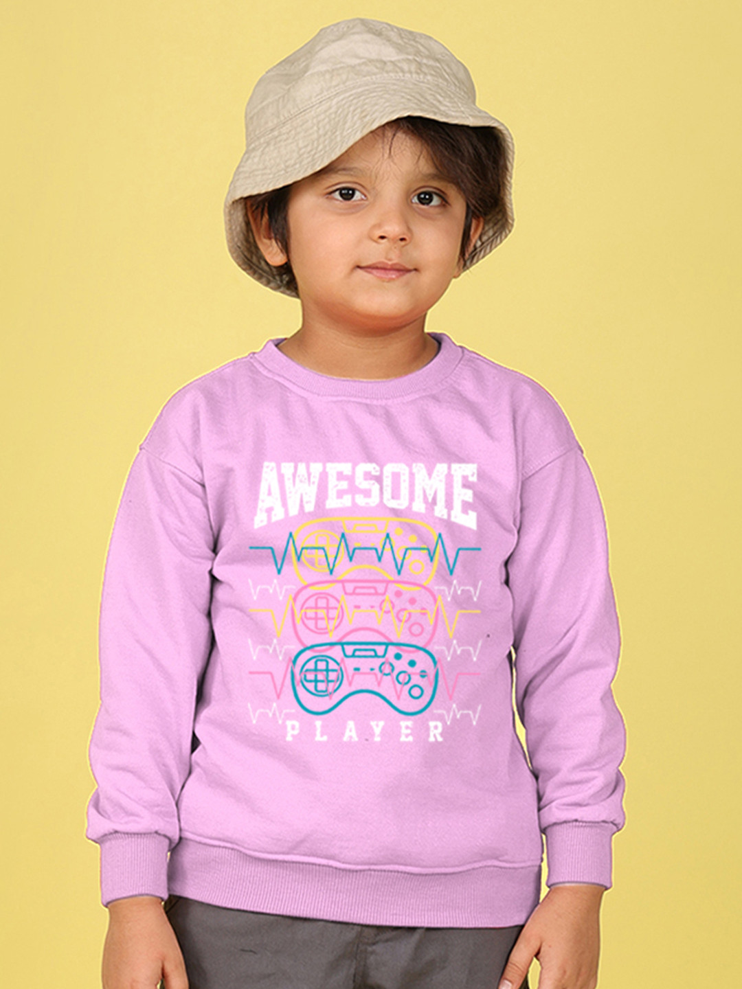NUSYL Unisex Kids Printed Oversized Sweatshirt